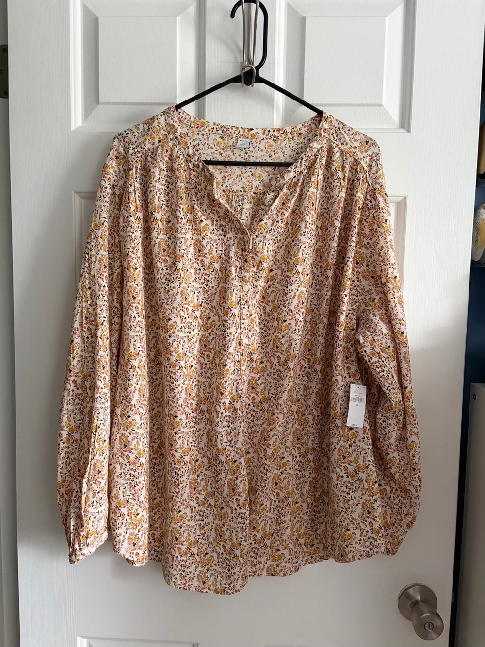 Old Navy NEW XXL Floral Print Boho Button-Front Blouse